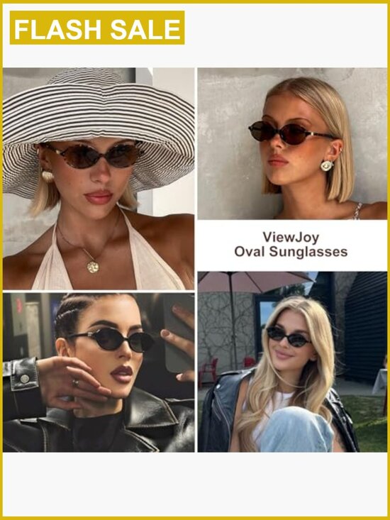 Retro Oval Sunglasses Women Vintage 90s Y2K Trendy Sun Glasses UV400 main image 6